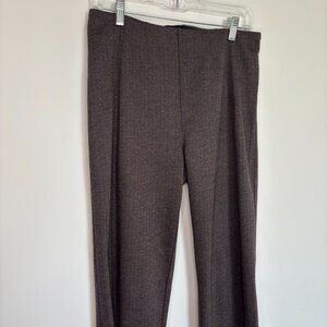 LIVERPOOL Reese High Rise Slim Straight Pant Womens 8 Java Herringbone Stretch